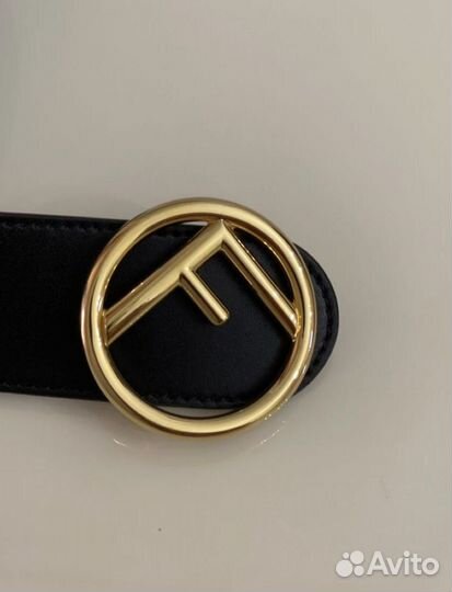 Ремень двусторонний черный/розовый Fendi 2 Jours