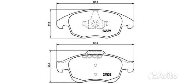 Колодки тормозные PSA/fiat berlingo/DS4/C4/part
