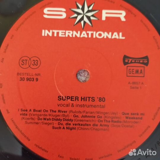 Продается виниловая пластинка Super Hit 80