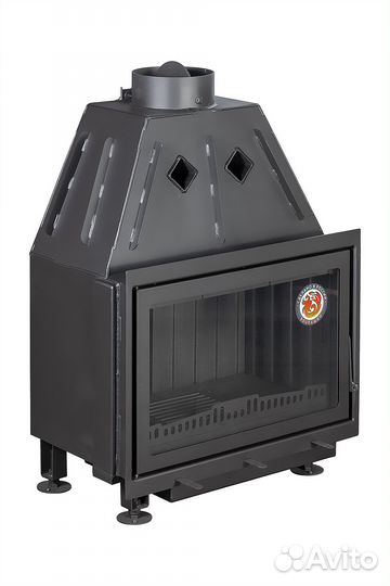 Камин Экокамин Альфа 700-150 B черный шамот