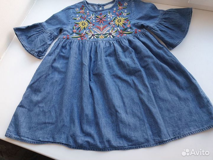 Детское джинсовое платье zara 116