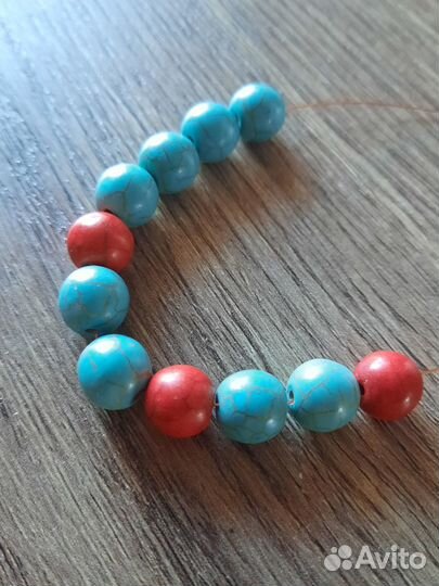 Бусины для рукоделия говлит (хаулит) тонированный