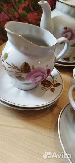 Чайный сервиз СССР, костяной фарфор, лфз и Бар-ка