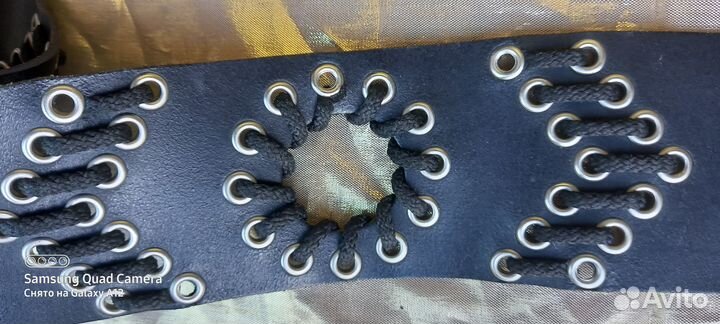 Ремень кожаный широкий Germano Zama Италия