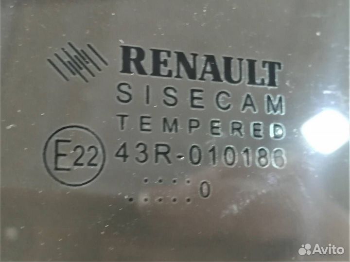 Стекло двери задней правой форточка Renault Sander