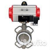 Затвор дисковый поворотный DN.ru WBV3232P-2W-Fb Ду50 Ру16, корпус - нержавеющая сталь 316L, диск - н