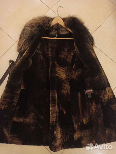 Пальто зимнее кожаное