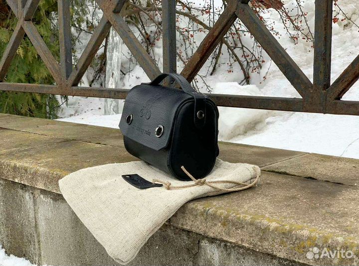 Сумка для велосипеда кожаная велолось, handmade