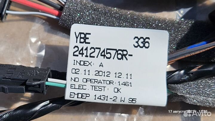 Проводка задней левой двери Renault Fluence