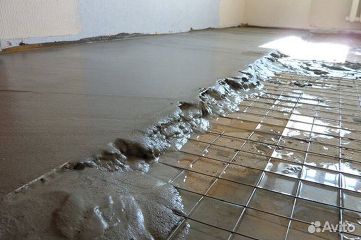 Полусухая стяжка пола под ключ