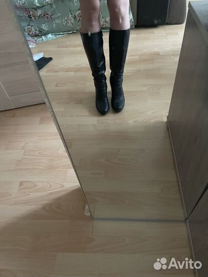 Осенние кожаные сапоги