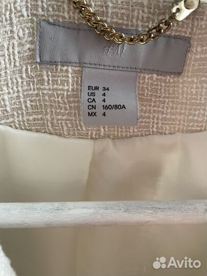 H&M жакет 34 a la coco chanel