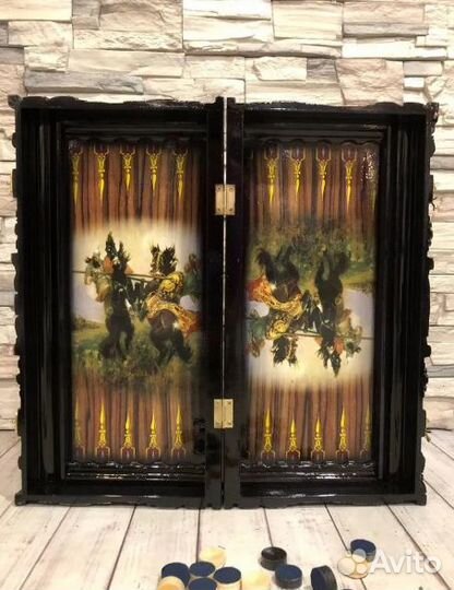 Шахматы, Шахматная доска, нарды, шашки Кремль 3в1