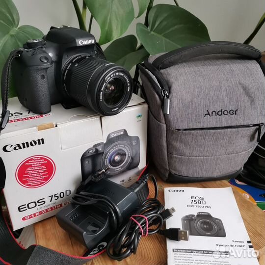 Canon eos 750d + объектив Canon 18-55 mm