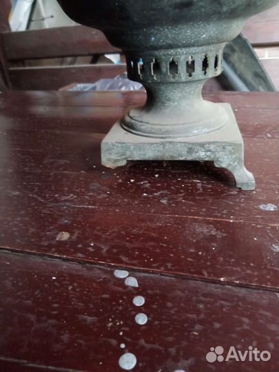 Самовар на дровах латунь