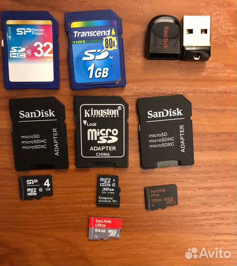Карты памяти MicroSD и SD разных брендов и объемов