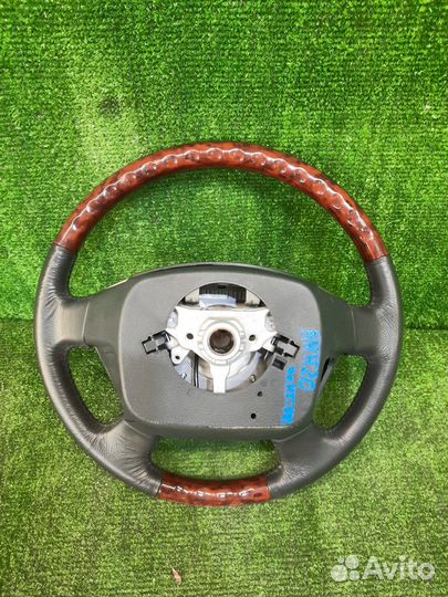 Руль toyota vellfire ANH20 кожа, кость, мульти, потерт, без заглушки, без патрона контрактная