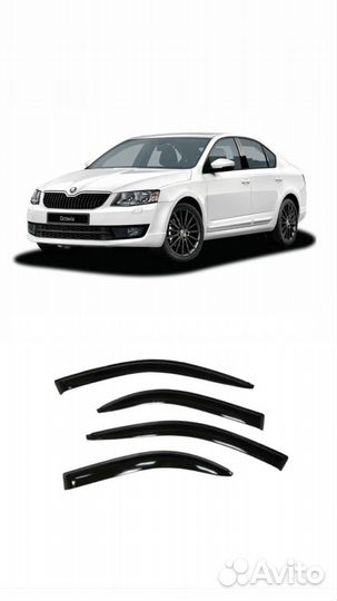 Дефлекторы окон на Skoda octavia a7 2013