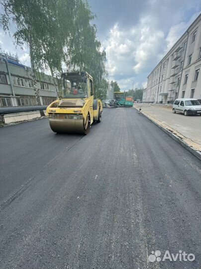 Асфальтирование благоустройство и укладка брусчатк