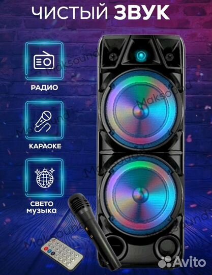 Портативная колонка с микрофоном