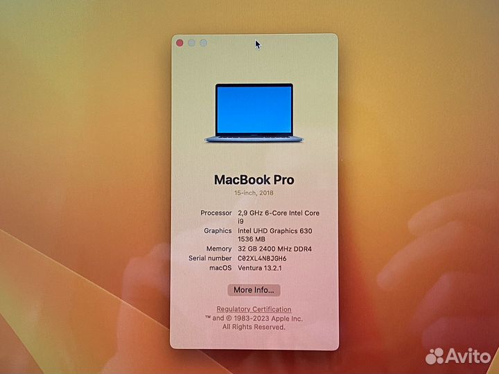 Apple MacBook Pro 15 i9 32gb максимальный конфиг