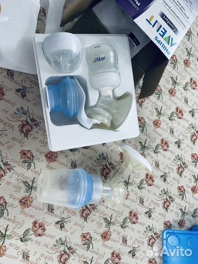 Молокоотсос avent и детская посуда