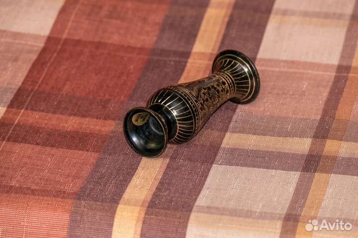 Вазочка Индия 10см в идеале латунь