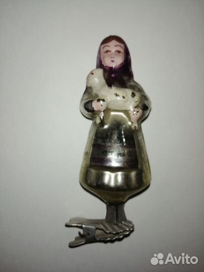 Елочные игрушки СССР Алёнушка с козленком