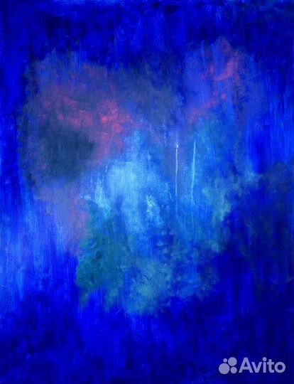 Картина на холсте абстракция. Фламинго