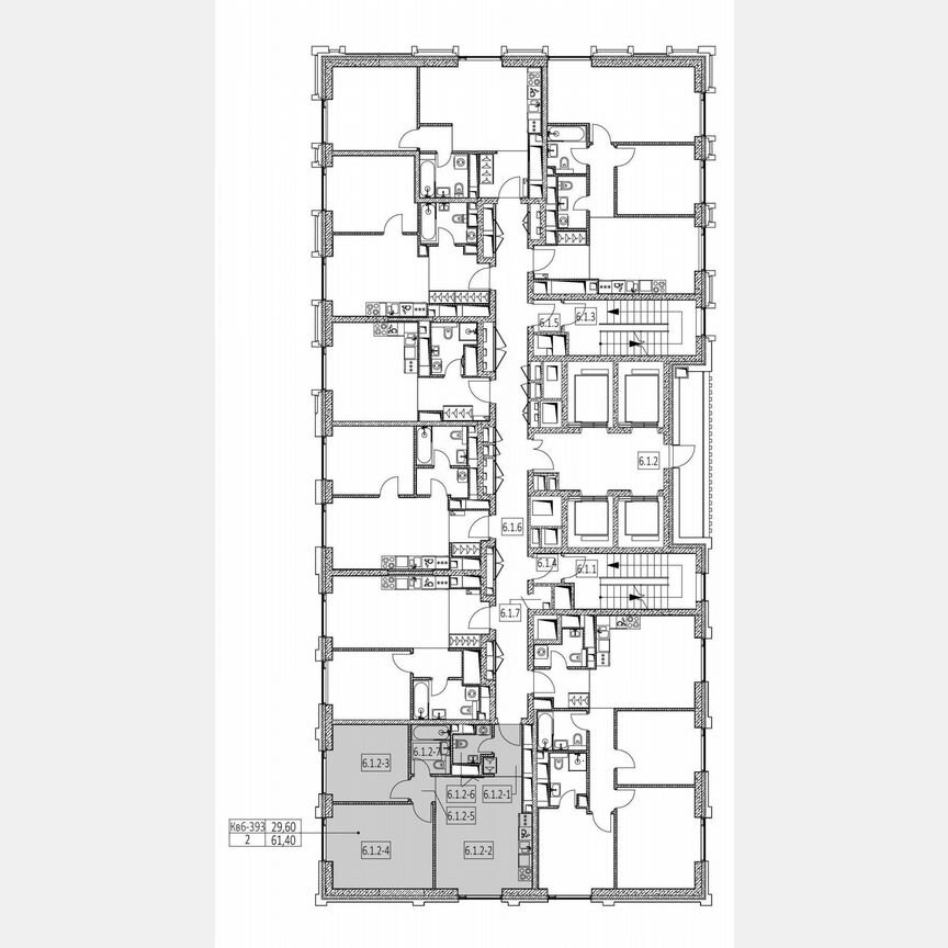 2-к. квартира, 62,1 м², 51/52 эт.