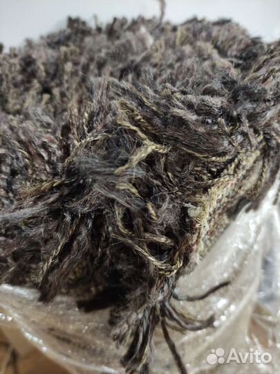 Ковер икеа длинный ворс, коричневый, 1.33х1.8м