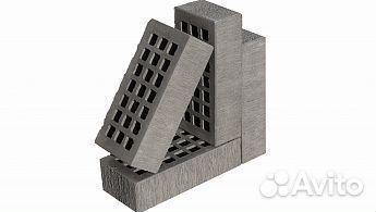Кирпич серый бархат