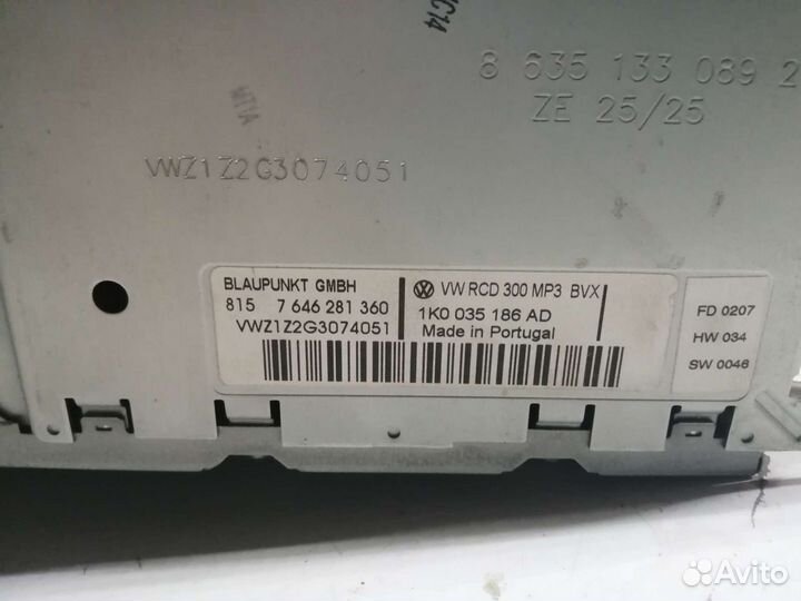 Магнитола Фольксваген