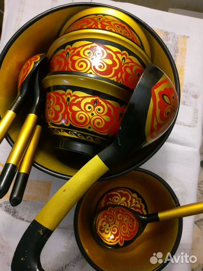 Набор салатников хохлома