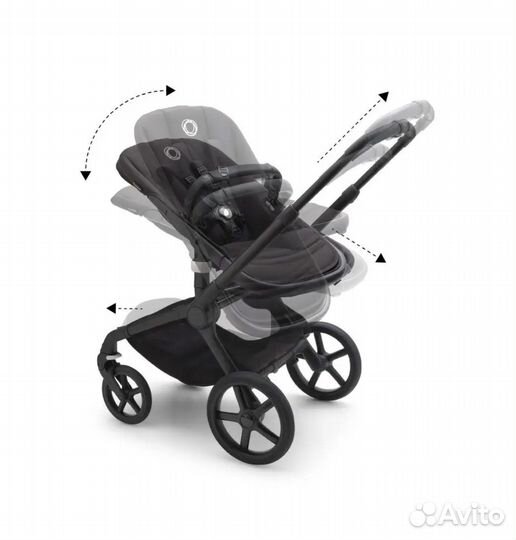 Bugaboo Fox5 2в1 на шасси Black цвет черный