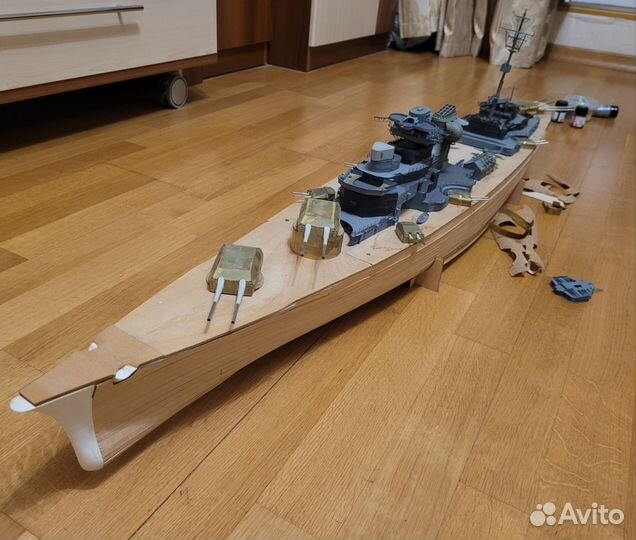 Макет линкор Бисмарк немецкого флота 1939 года