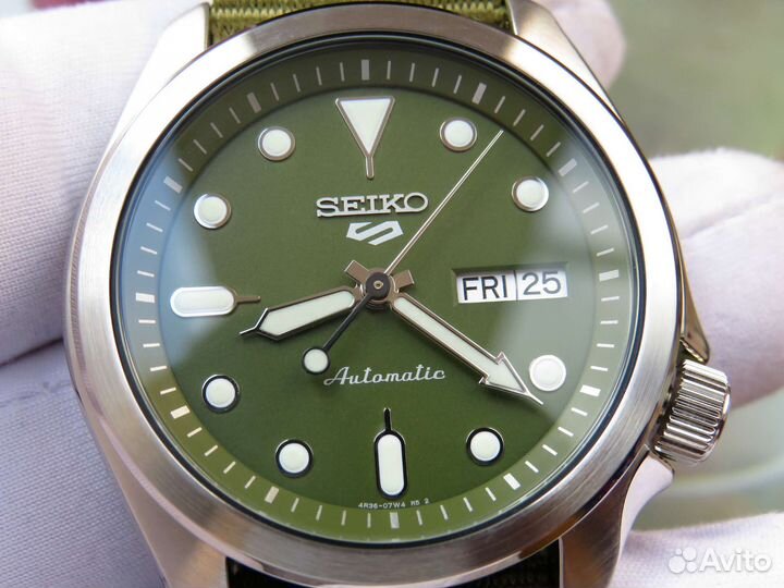 Часы Seiko (Сейко) 5 Sports Green Dial Original