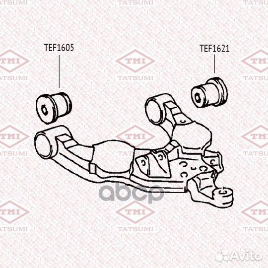Сайлентблок переднего нижнего рычага задний TEF
