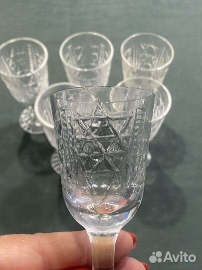 Хрустальные рюмки на ножке СССР