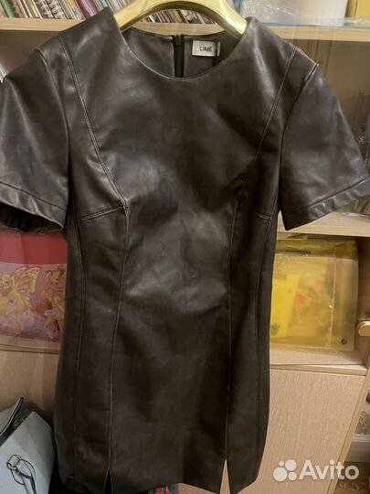 Платье lime кожаное