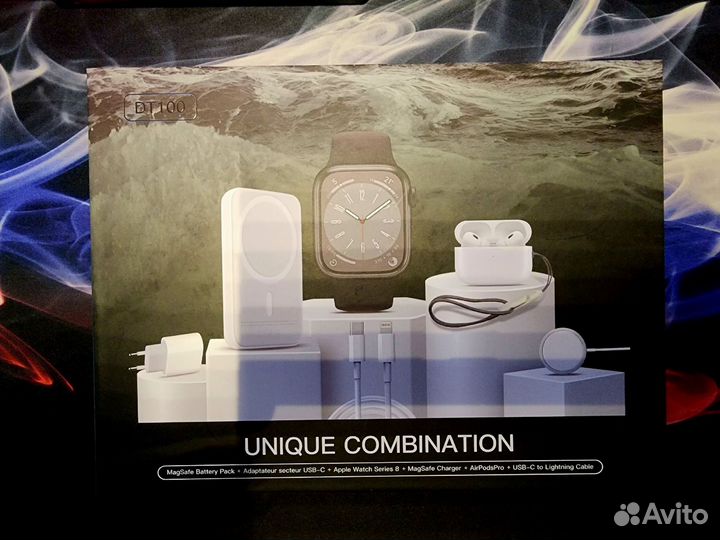 Набор Apple smart watch 8 Promax 6 в 1