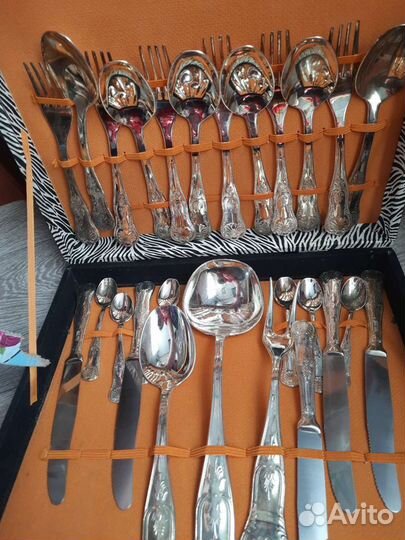 Набор столовых приборов посеребрение Германия