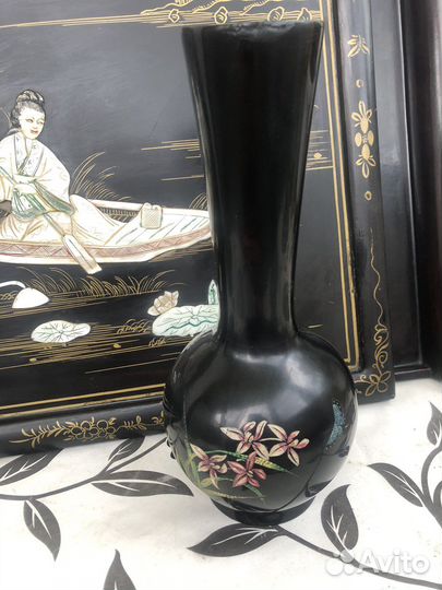 Антивариат настенное панно, поднос,ваза