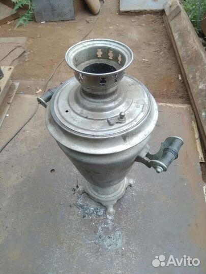 Советский самовар на углях