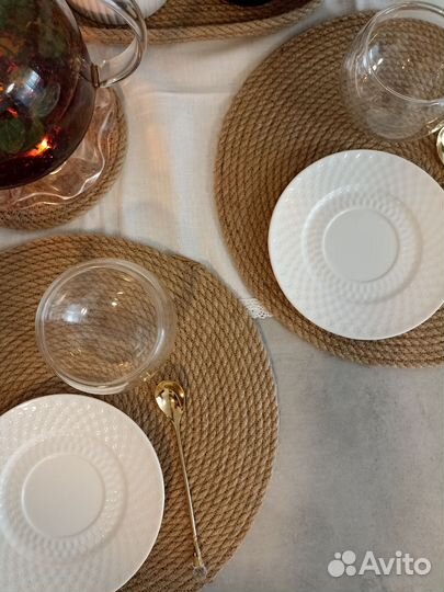 Набор сервировочный из джута (6 предметов)