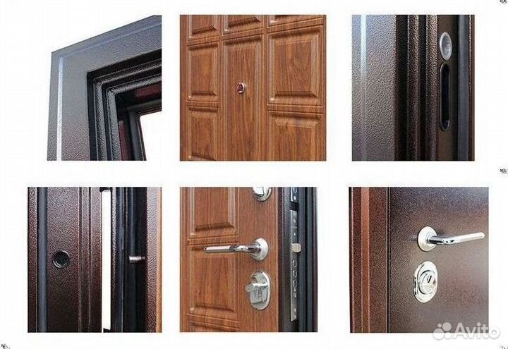 Дверь входная коричневая металлическая Спартак