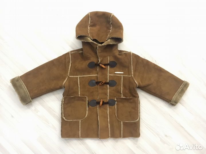 Дубленка из натуральной кожи(замши) мехом Ю.Корея