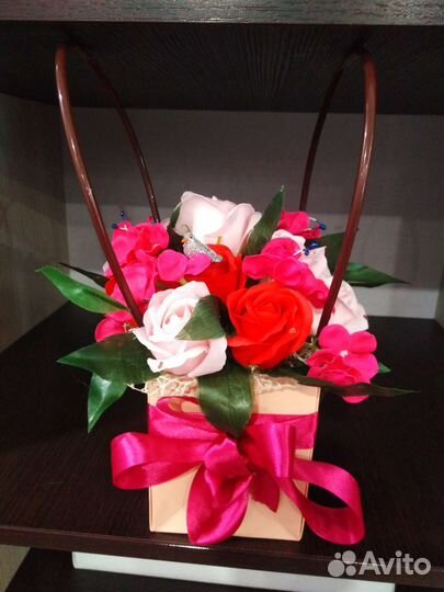 Букет из мыльных цветов