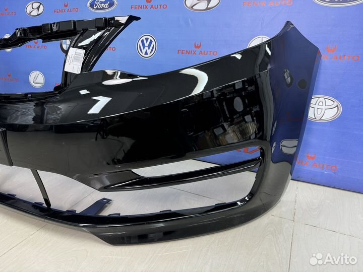 Бампер передний Kia Rio 3 с 15-17 год цвет Черный