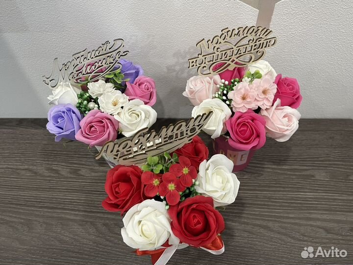 Букет из мыльных цветов